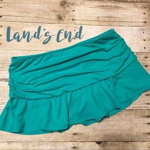 Teal green swimskirt / skirted bikini bottom